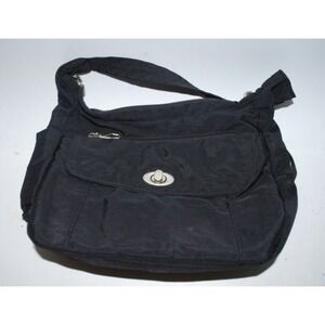 Travelon Black Crossbody Bag Adjustable Strap Multi Pocket Travel Purse